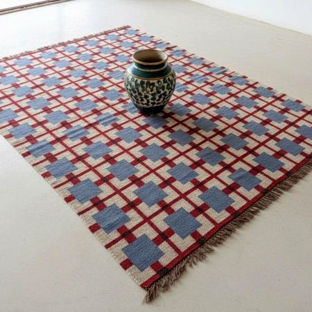 Handcrafted Multicolor Jute Vintage Dhurrie For Home